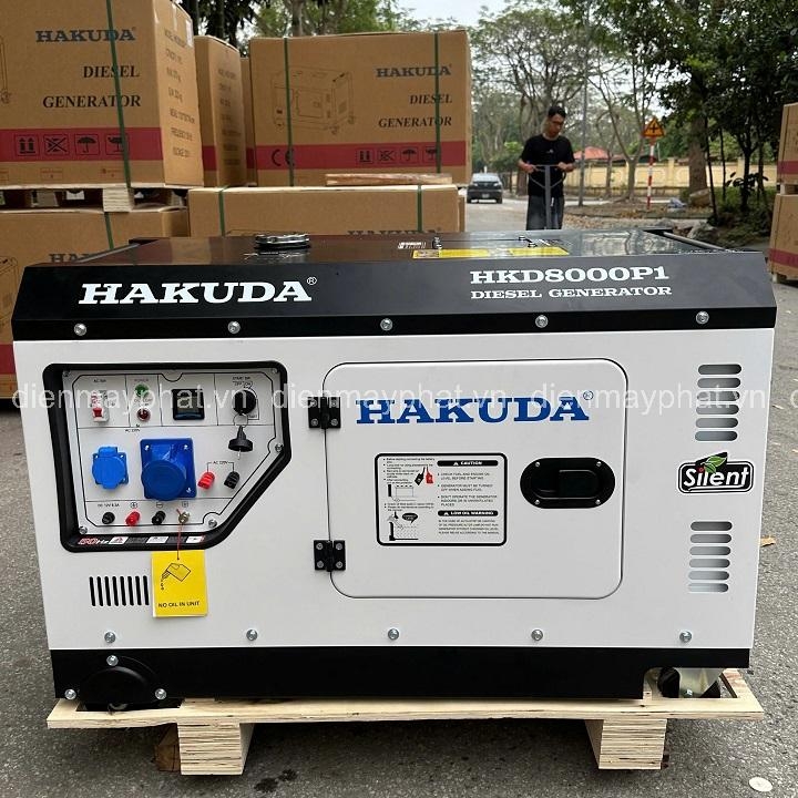 Máy phát điện chạy dầu 8KW HAKUDA HKD8000P1 siêu cách âm