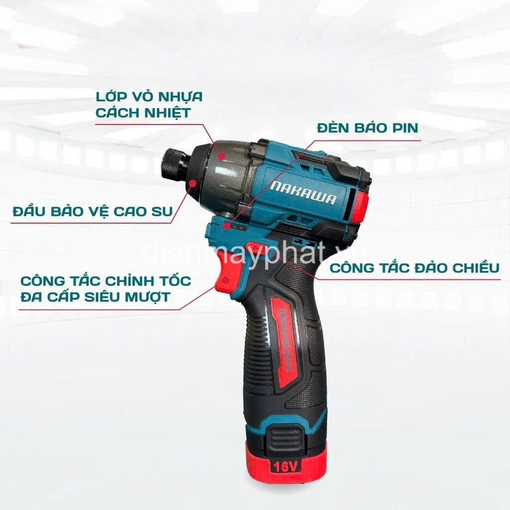 Máy siết vít dùng pin 16v NAKAWA NK-VD16/140PLUS