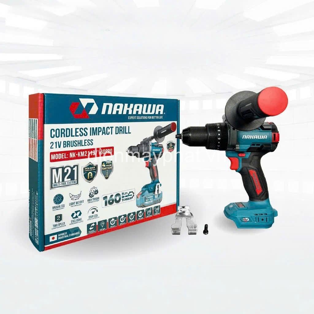 Máy khoan pin 3 chức năng 21V NAKAWA NK-KM2113/160PRO