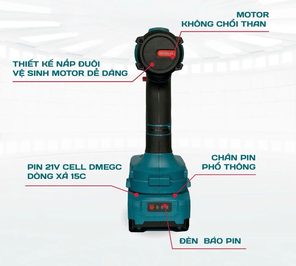 Máy siết bu lông dùng pin NAKAWA NK-BM21/550PRO 21v