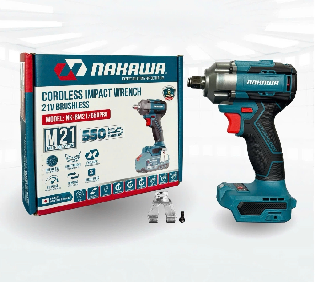Máy siết bu lông dùng pin 21v NAKAWA NK-BM21/550PRO