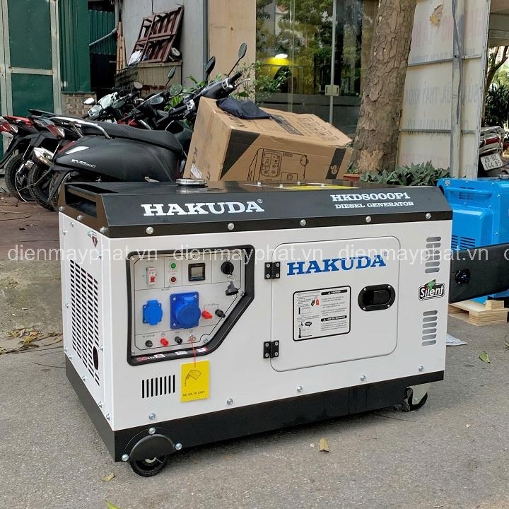 Máy phát điện chạy dầu gia đình 8Kw HAKUDA HKD8000P1