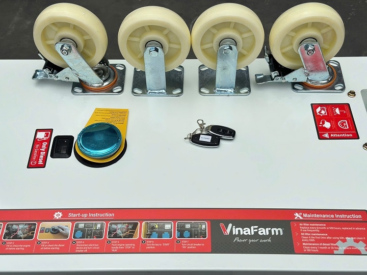Máy phát điện chạy dầu VINAFARM VN-MPD-11500S3D-RC 3 pha 5.5KW