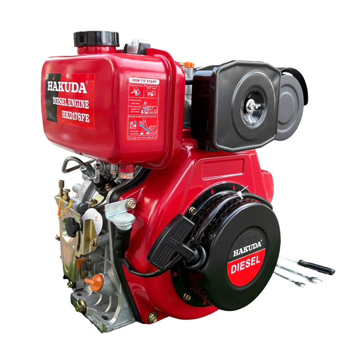 Máy nổ dầu 5.4HP Hakuda HKD178FE có đề