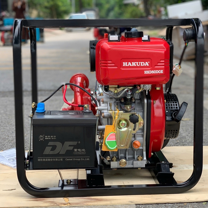 Máy bơm nước cứu hỏa chạy dầu HAKUDA HKD50DGE 4KW