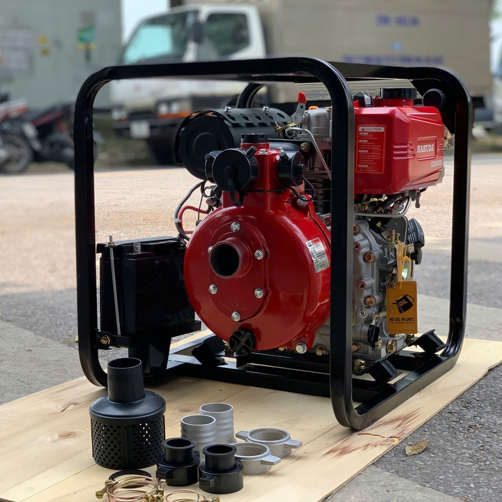 Máy bơm nước cứu hỏa chạy dầu 4KW HAKUDA HKD50DNE có đề