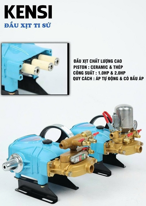 Đầu xịt áp lực KENSI 2HP KC36ACS Piston Sứ