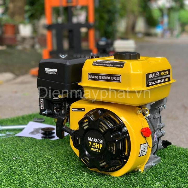 Máy nổ chạy xăng MAXLOCK 7.5HP MK230L tua chậm
