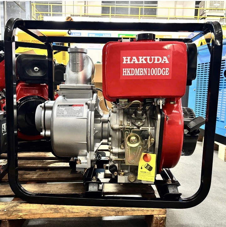 Máy bơm nước chạy dầu 6.3KW HAKUDA HKD6300MBN100E Có Đề