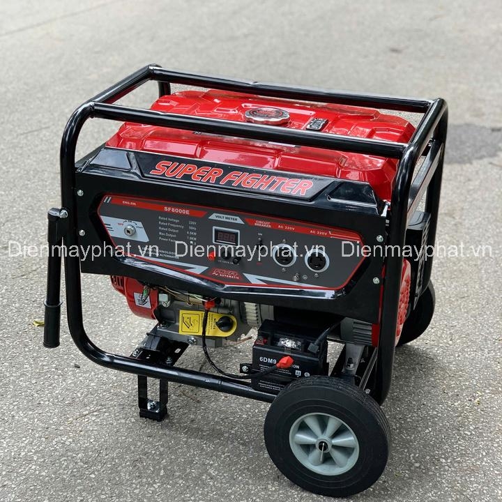 Máy phát điện chạy xăng SUPER FIGHTER 6.5KW SF8000E đề