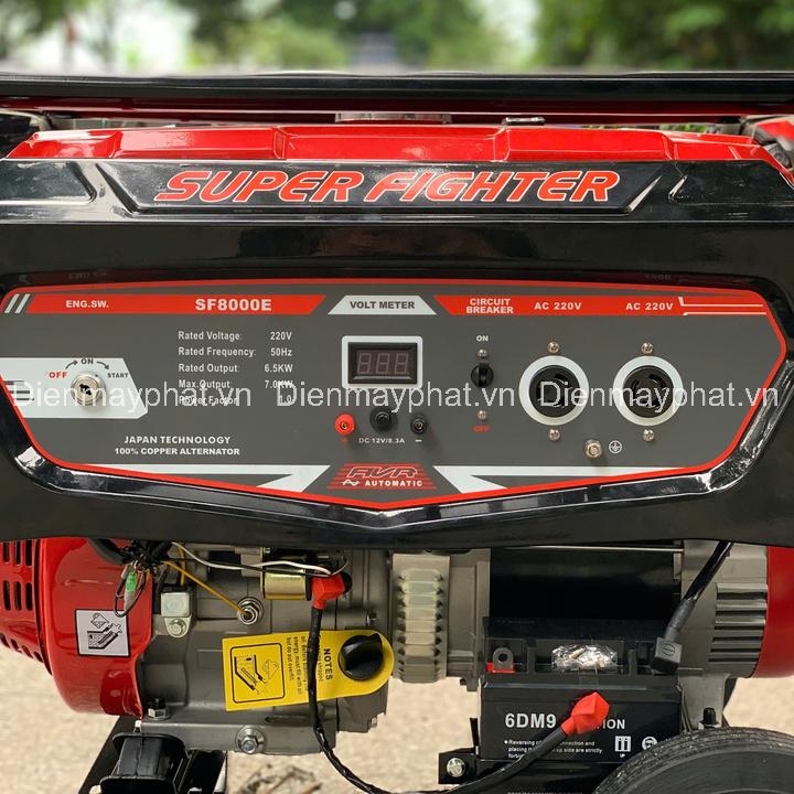 Máy phát điện chạy xăng SUPER FIGHTER 6.5KW SF8000E đề