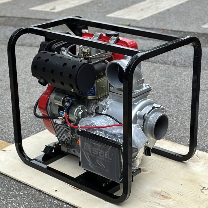 Máy bơm nước chạy dầu 6.6KW HAKUDA HKDMBN100DGE có đề