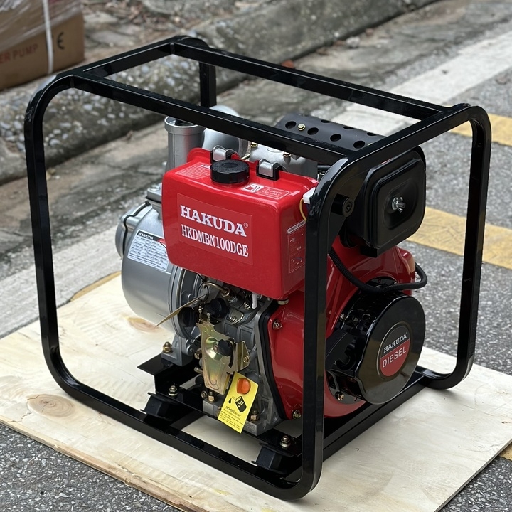 Máy bơm nước chạy dầu diesel 6.3KW HAKUDA HKDMBN100DGE đề