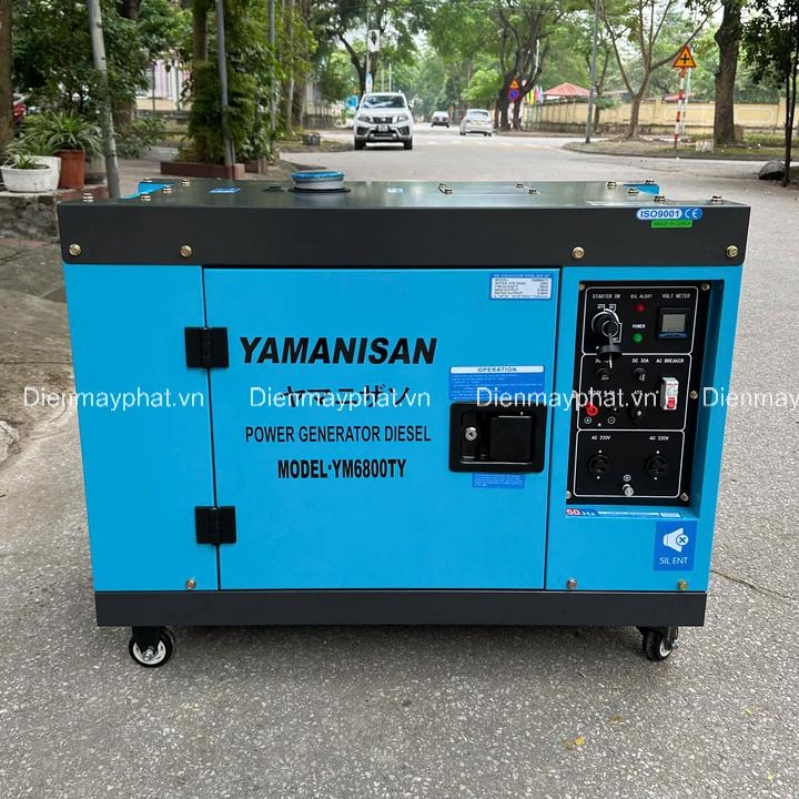 Máy phát điện chạy dầu 5KW cách âm YAMANISAN  YM6800T/Y