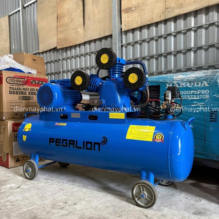 Máy nén khí dây đai PEGALION 500L 7.5HP TM-W-0.67/12.5-500L 3 pha