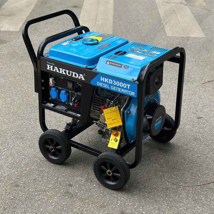 Máy phát điện 3KW chạy dầu diesel HAKUDA HKD3000T