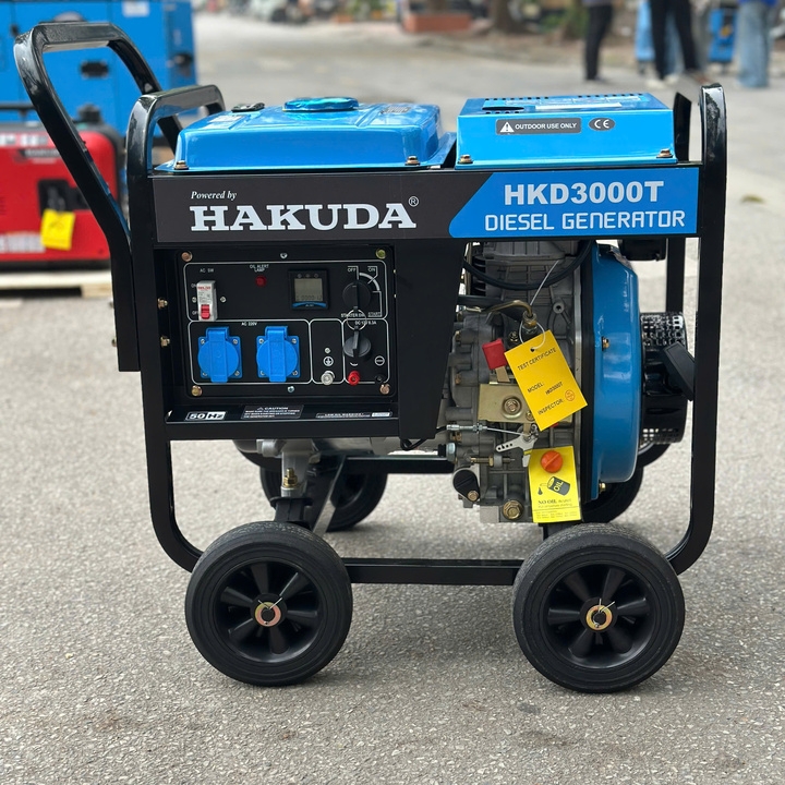 Máy phát điện 3KW chạy dầu diesel HAKUDA HKD3000T