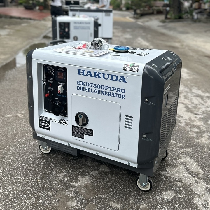 Máy phát điện chạy dầu diesel 7KW HAKUDA HKD7500P1PRO siêu cách âm