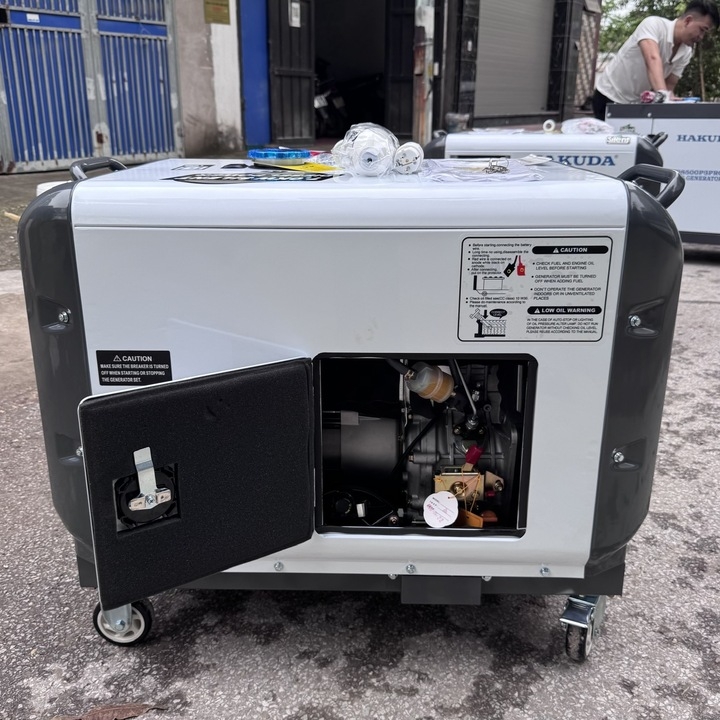 Máy phát điện chạy dầu diesel 7KW HAKUDA HKD7500P1PRO siêu cách âm