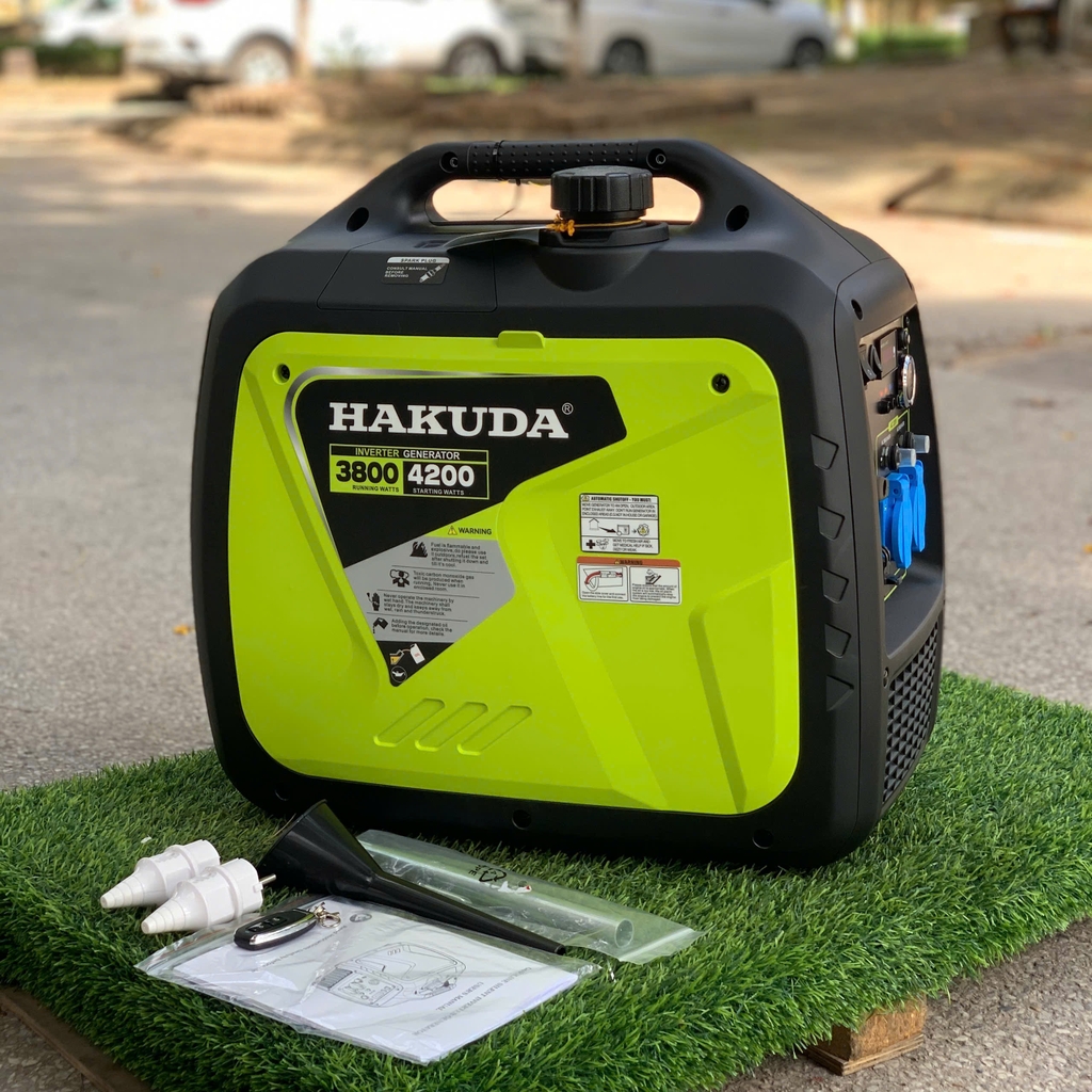 Máy phát điện chạy xăng 4.2KW Hakuda Inverter HKD4200IEPRO có đề