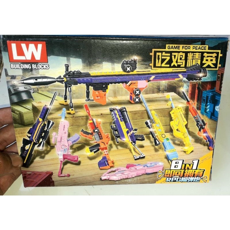 Phụ kiện MOC Army Vũ Khí Vỉ Súng Đồ chơi lắp ráp minifig mô hình quân đội  PK032  BrickcoBrick