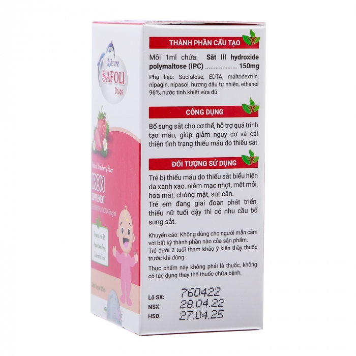 Siro bổ sung sắt - Avisure Safoli Drops 20ml