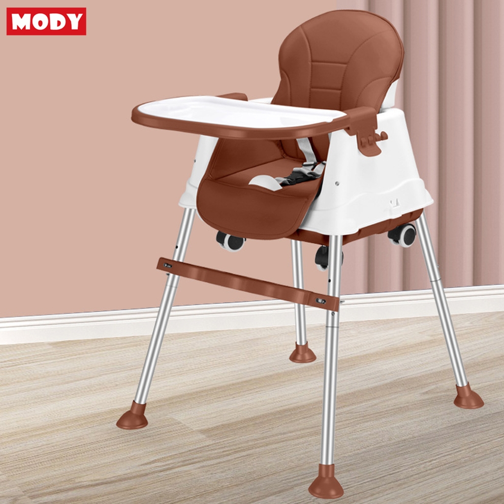 Ghế ăn dặm đa năng cho bé có đệm lót và bánh xe, điều chỉnh độ cao Mody M5360