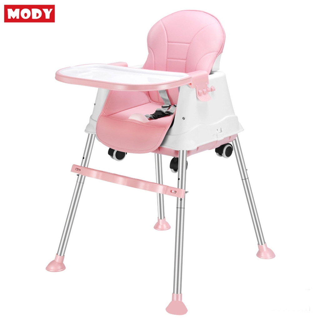 Ghế ăn dặm đa năng cho bé có đệm lót và bánh xe, điều chỉnh độ cao Mody M5360