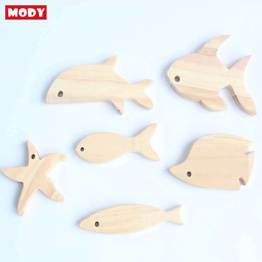 Bộ đồ chơi thế giới đại dương 9 con bằng gỗ thông Mody M5509