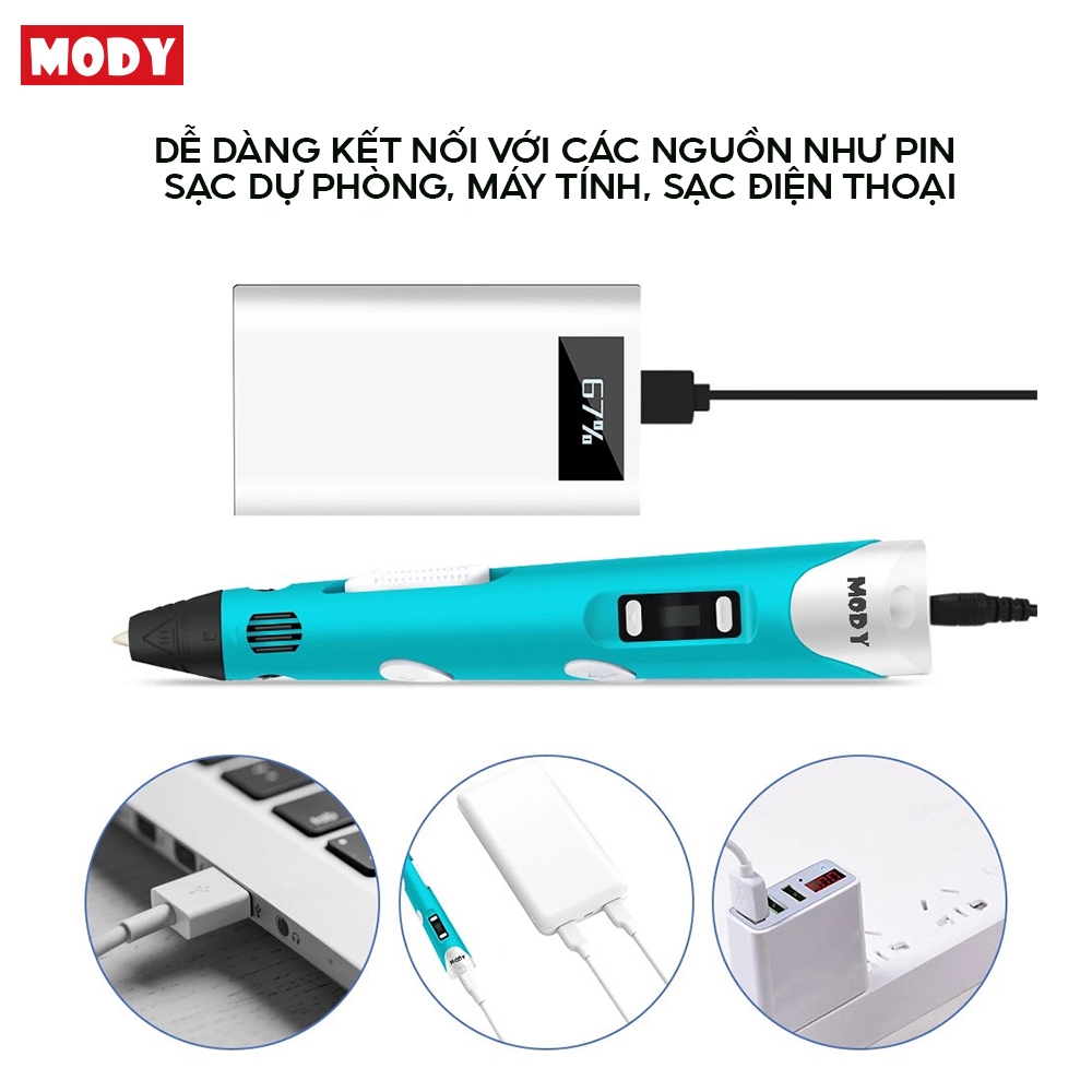 Bút in 3D MODY M7V2 sử dụng động cơ kim loại