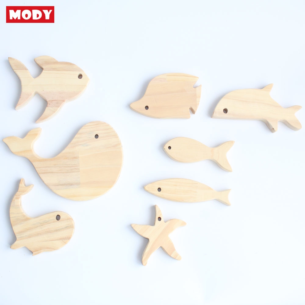 Bộ đồ chơi thế giới đại dương 9 con bằng gỗ thông Mody M5509