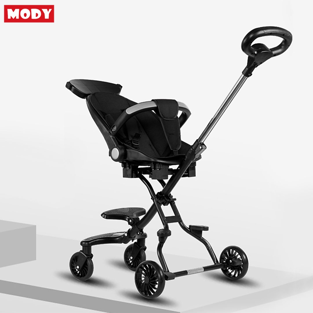Xe đẩy 2 chiều gấp gọn kèm đệm và mái che siêu nhẹ cho bé Mody M8888