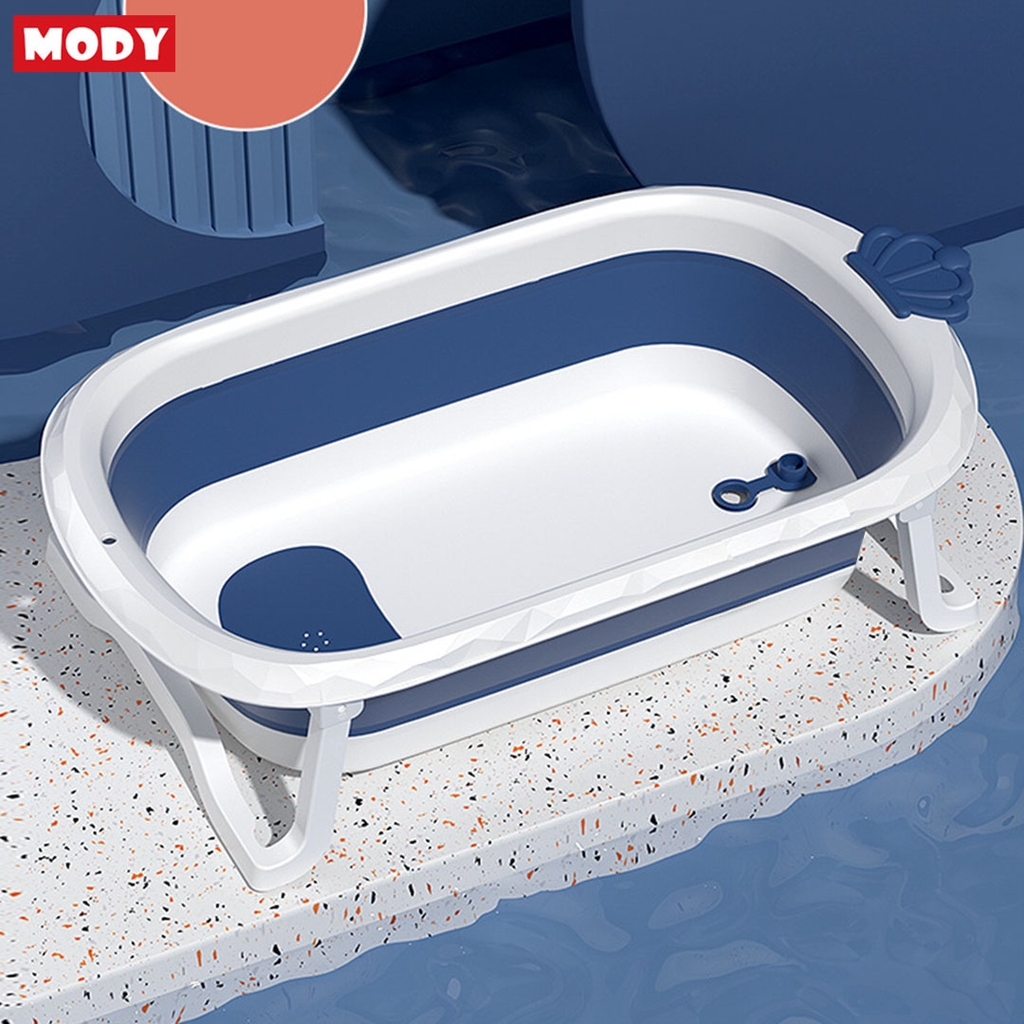 Chậu tắm gấp gọn kèm phao và nhiệt kế đo nhiệt độ nước cho bé Mody M774820