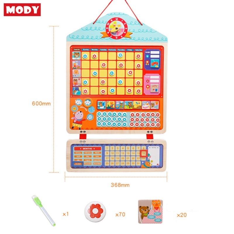 Bảng xây dựng thói quen và kỷ luật MODY M645506 bằng gỗ cho bé