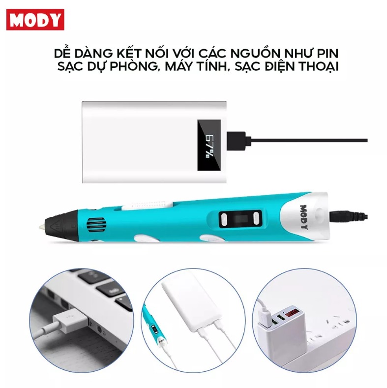 Bút in 3D MODY M7V2 sử dụng động cơ kim loại