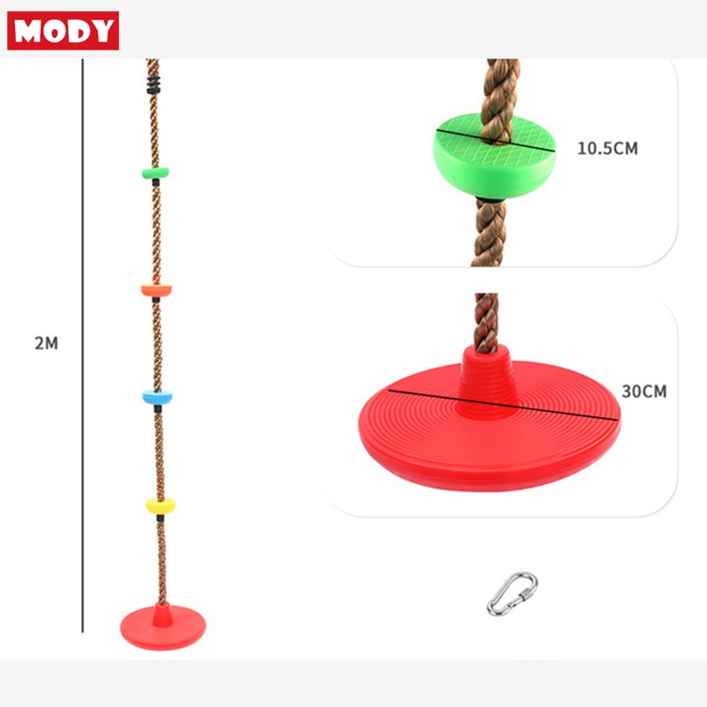 Bộ đĩa và dây thừng treo xích đu dành cho trẻ em kèm đĩa nhựa tiện dụng Mody M20030