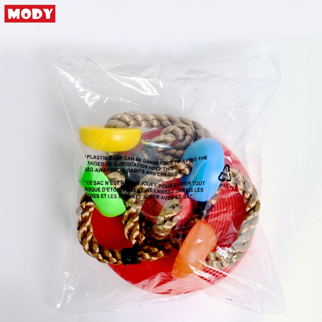 Bộ đĩa và dây thừng treo xích đu dành cho trẻ em kèm đĩa nhựa tiện dụng Mody M20030
