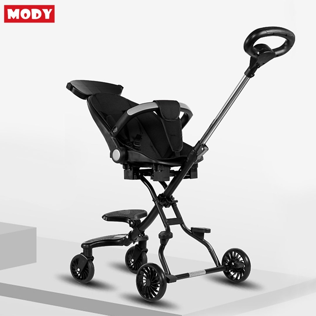 Xe đẩy 2 chiều gấp gọn kèm đệm và mái che siêu nhẹ cho bé Mody M8888