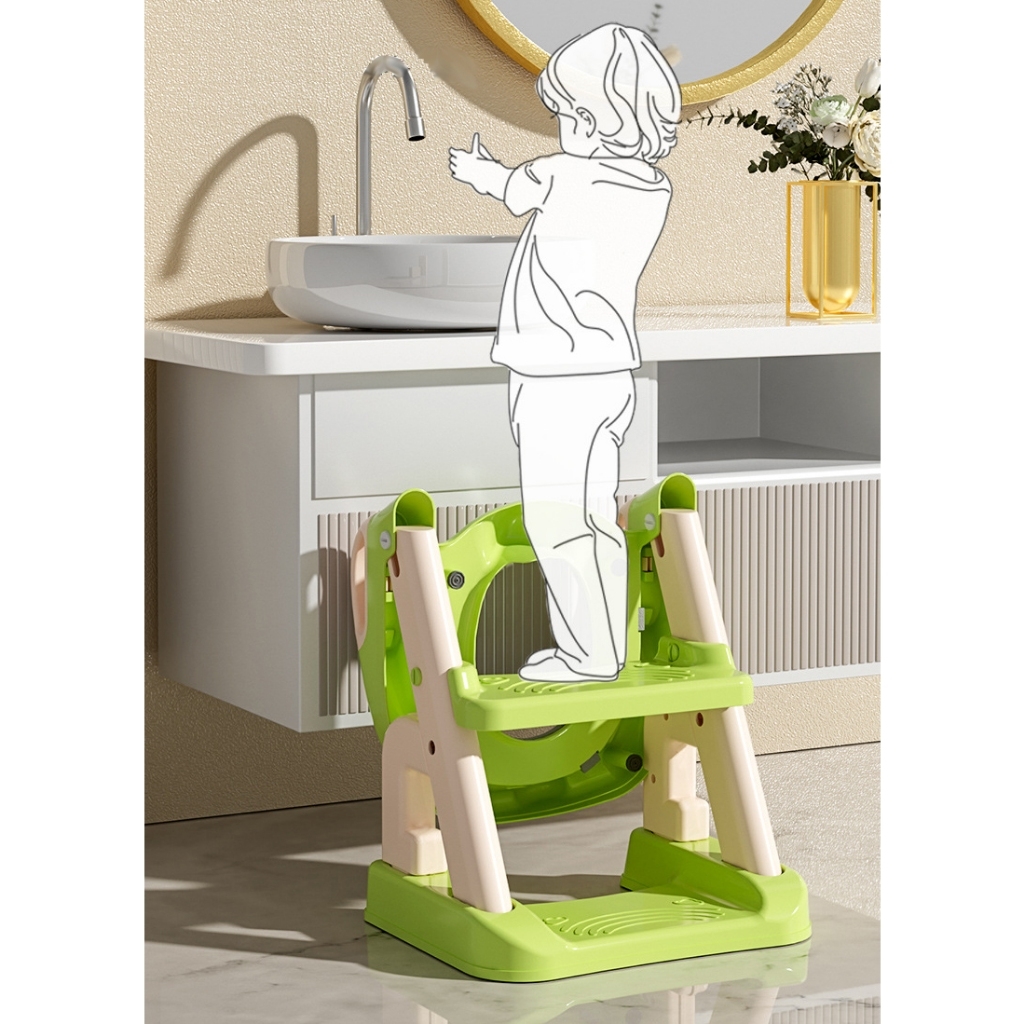 Thang bô vệ sinh gấp gọn bằng nhựa cao cấp kèm đệm PU siêu mềm cho bé Mody M39535