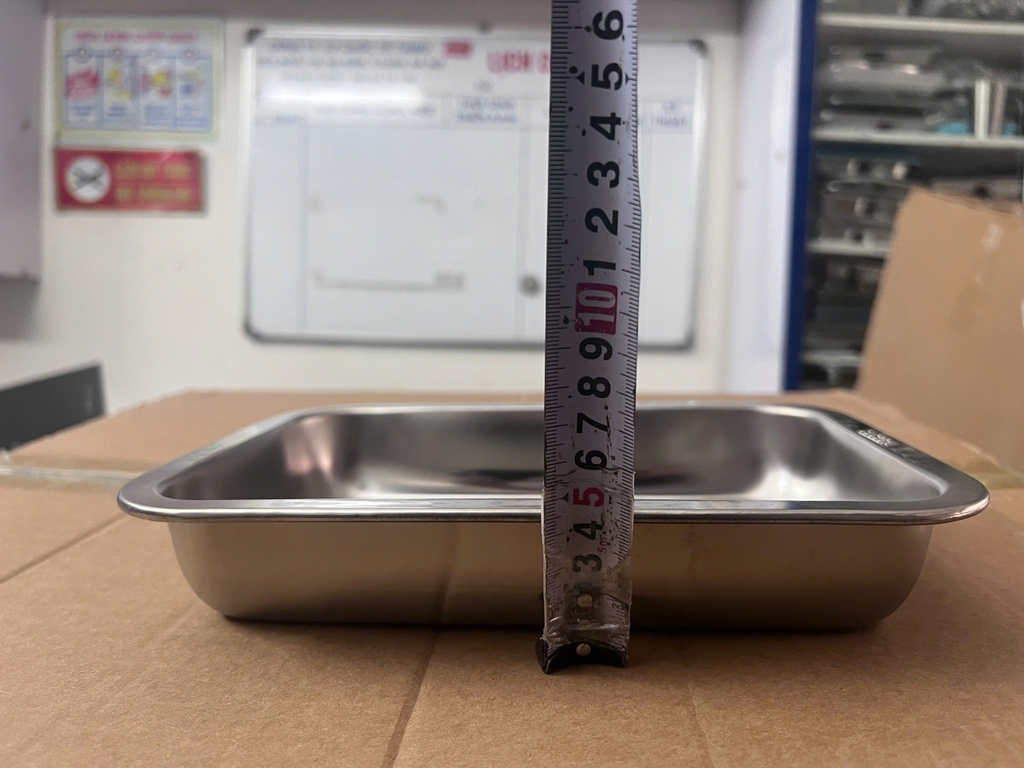 Khay chữ nhật inox 304