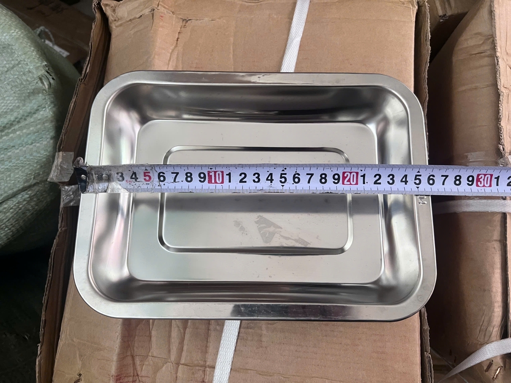 Khay chữ nhật inox 304