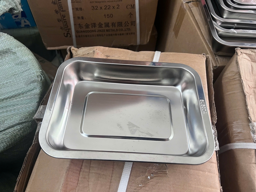 Khay chữ nhật inox 304