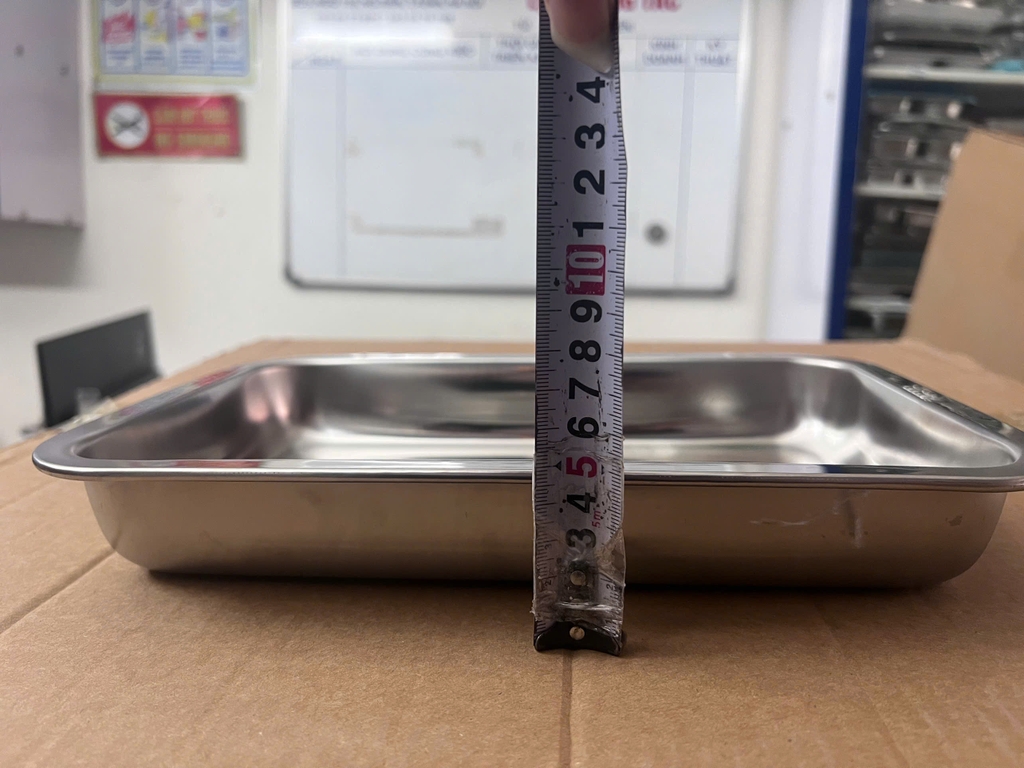Khay chữ nhật inox 304