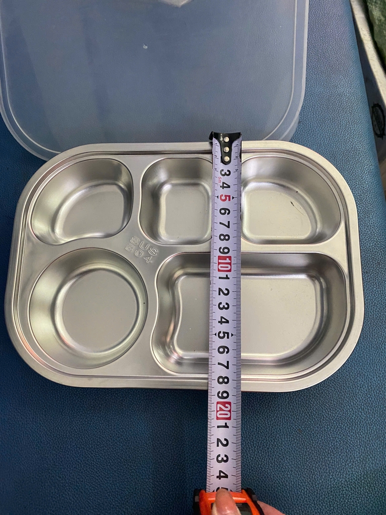 Khay inox 5 ngăn sâu mầm non