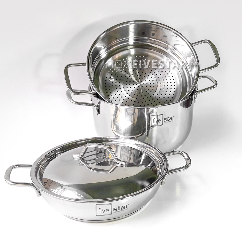 Bộ Nồi Inox 5 Chiếc Fivestar