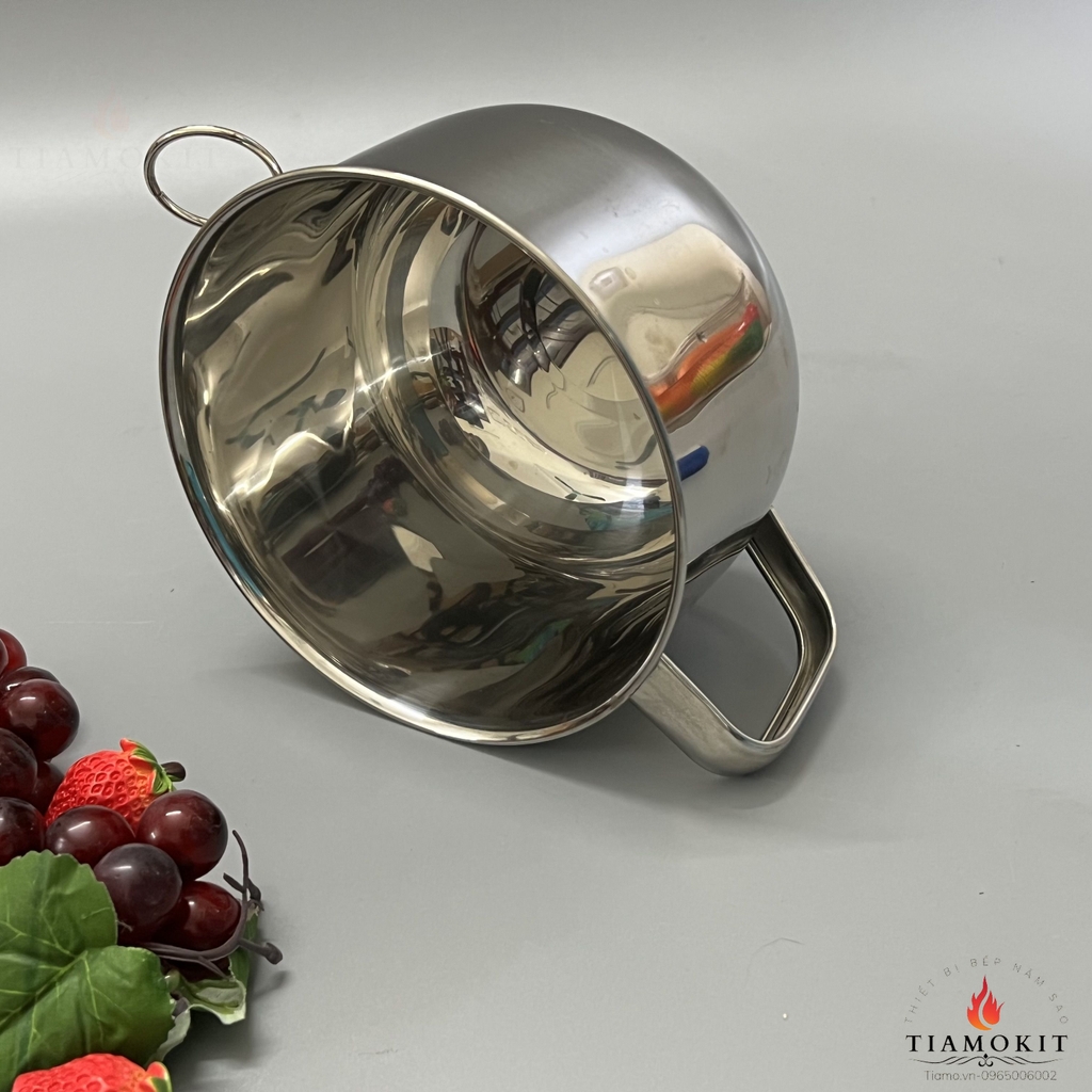 Cốc ăn mì bằng inox nắp giữ nhiệt có tay cầm