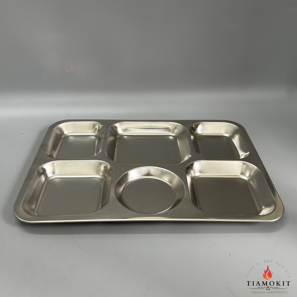 Khay inox 6 ngăn công nghiệp