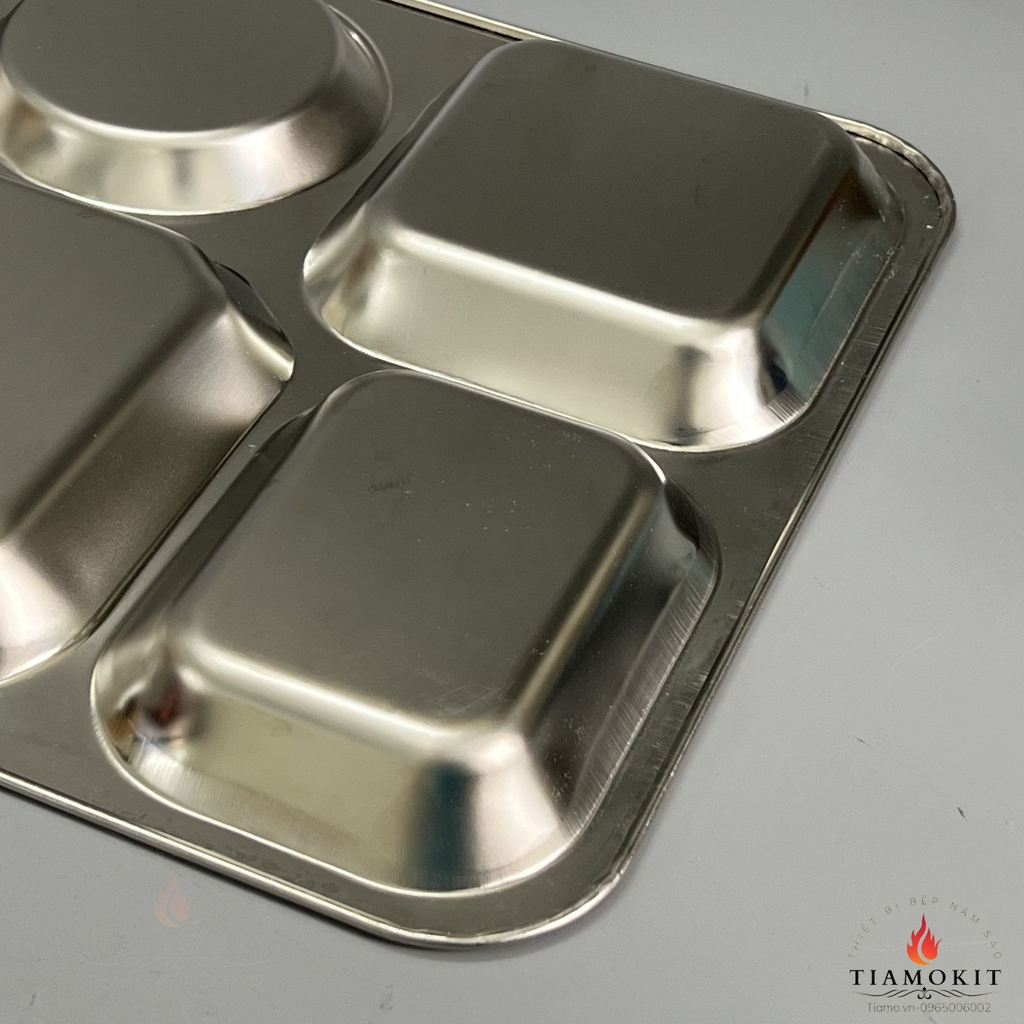 Khay inox 6 ngăn công nghiệp