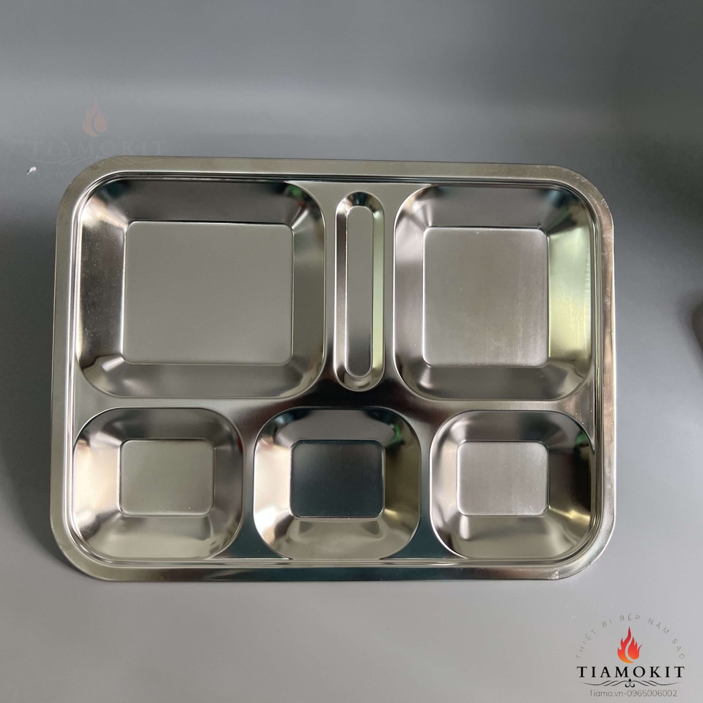 Khay inox chia cơm 6 ngăn Kim Thành Sus 201 ( 6NKT2 )