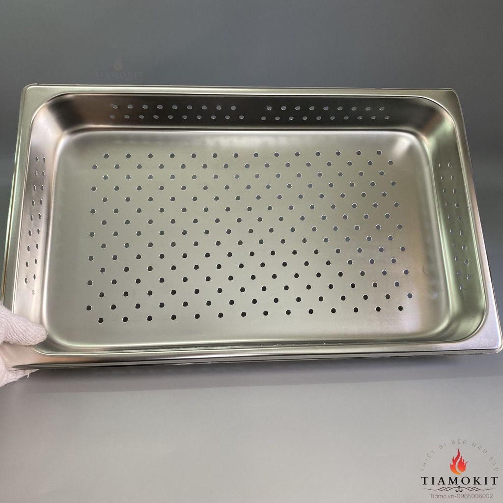 Khay 53x27x10 cm đục lỗ Sus 304
